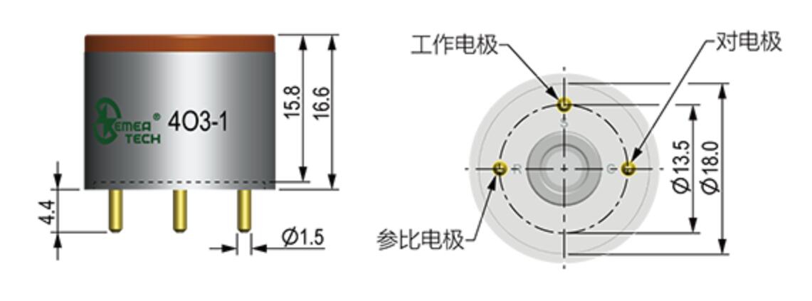 臭氧91视频官网国产用电化学传感器 (4O3-1)0-1ppm